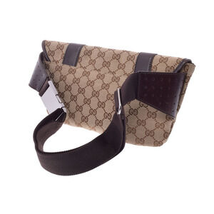 Gucci GG canvas Black Bag Waist Beige Tan